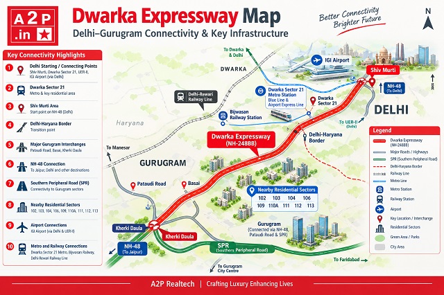 Dwarka Expressway Map and Connectivity