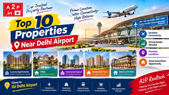 Top 10 Properties Near Delhi Airport